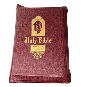 Holy Bible Revelation The Knowledge of Him Red Letter Excellent Condition 1952